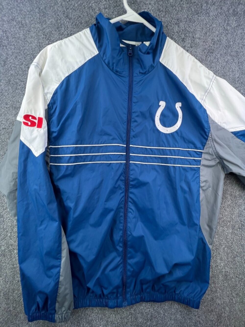 Indianapolis Colts NFL Team Apparel Windbreaker Jacket XL Blue Lightweight Men